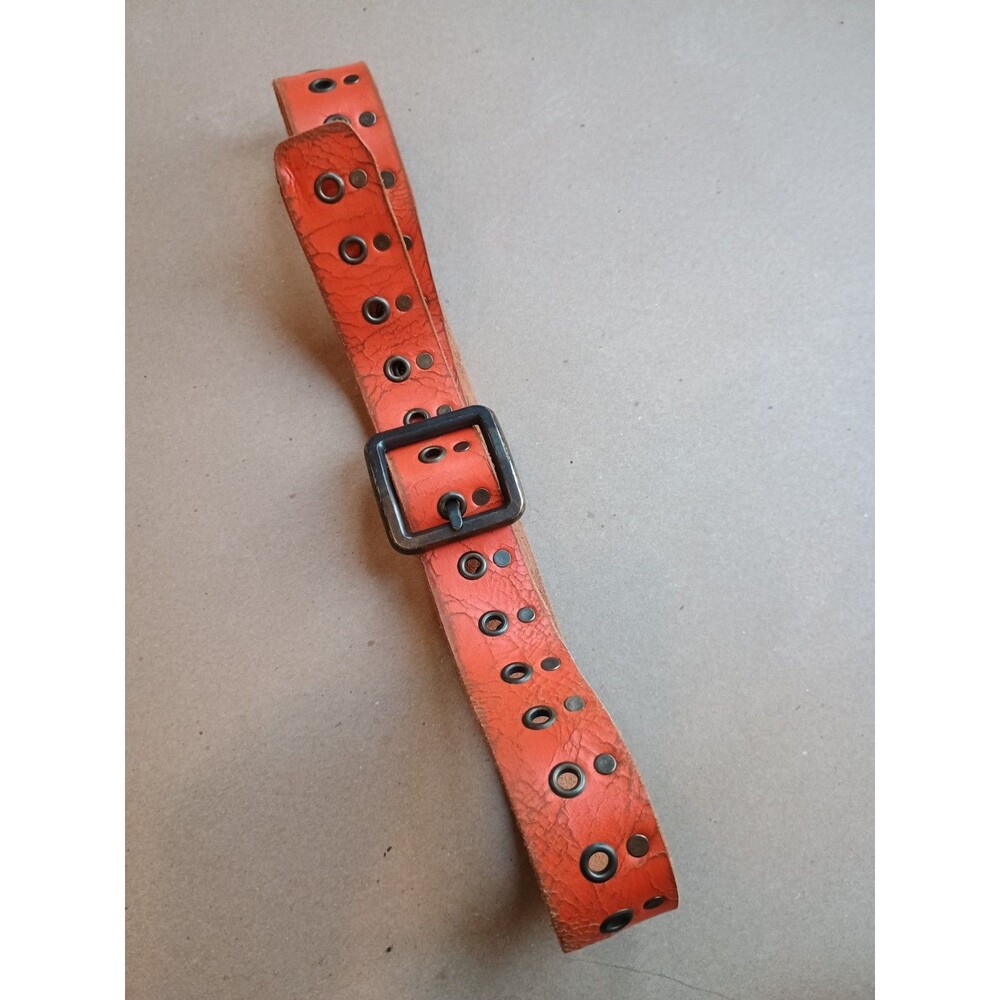 Brave Beltworks Orange Leather Belt Sz 32